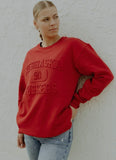 University of Nebraska Vintage 81 Emboss - Comfort Crewneck in True Red