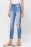 VERVET BY FLYING MONKEY HIGH RISE CROP SKINNY JEANS