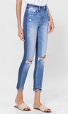 VERVET BY FLYING MONKEY HIGH RISE CROP SKINNY JEANS