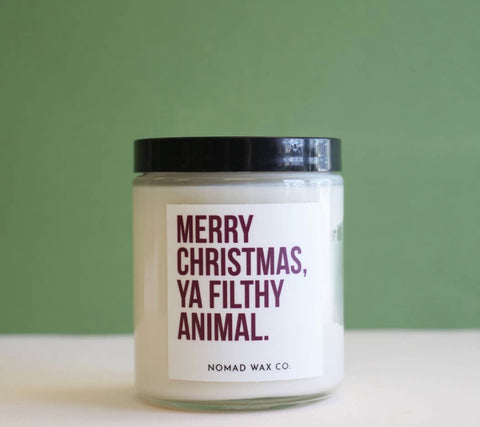 "Merry Christmas Ya Filthy Animal" Home Alone Holiday Candle