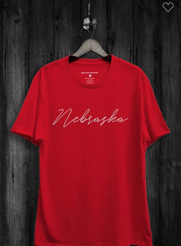 Red Nebraska Graphic Tee