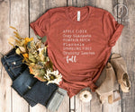 Fall Words Graphic Tee in Rust