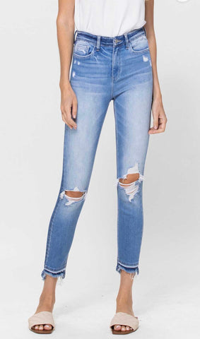 VERVET BY FLYING MONKEY HIGH RISE CROP SKINNY JEANS