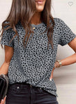 Cheetah Print Tee in Blue