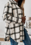 Loose Fit Plaid Big Buttoned Shacket