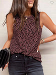 Leopard Print Tank Top in Plum