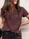 Cheetah Print Tee in Plum