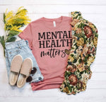 Mental Health Matters Graphic Tee in Mauve