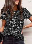 Cheetah Print Tee in Black and White