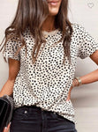 Cheetah Print Tee in Apricot