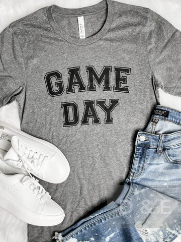 Game Day Graphic Tee in Grey