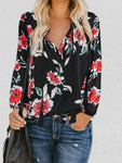 Floral Print Drawstring Shirt