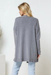 Beyond Soft Knit Open Cardigan in Grey