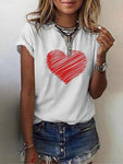 White Heart Graphic T-shirt