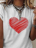 White Heart Graphic T-shirt