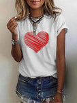 White Heart Graphic T-shirt