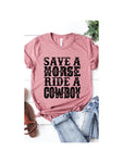 Retro Save a Horse Ride a Cowboy Rodeo Western Graphic Tee