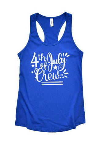 4th of July Crew Tank in Royal Blue