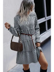 Tiered Gingham Print Dress