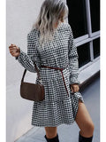 Tiered Gingham Print Dress