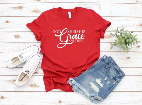 "God Shed His Grace on Thee" Women's Tee