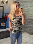 Camouflage Tank Top in Grey