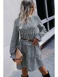 Tiered Gingham Print Dress