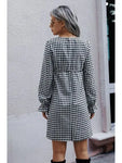 Tiered Gingham Print Dress