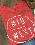 Midwest Circle Graphic Tee in Red